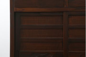 中古　美品　和の空間作りにおすすめの両面使いできる4分割階段箪笥(和箪笥、和タンス、収納箪笥)(R-078618)