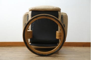 中古　EKORNES(エコーネス)　本革　オットマン付き　ロングセラー!!一番人気のストレスレス レノ クラシック(S)(レザー、アームチェア、リクライニングチェア、椅子、一人掛けソファ、1Pソファ)(定価約40万円)(R-078619)