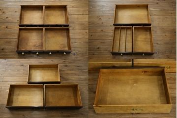 中古　美品　ETHAN ALLEN(イーセンアーレン)　深みのある色合いが魅力的なカントリー調のカップボード(食器棚、キャビネット、収納棚、戸棚)(R-078620)