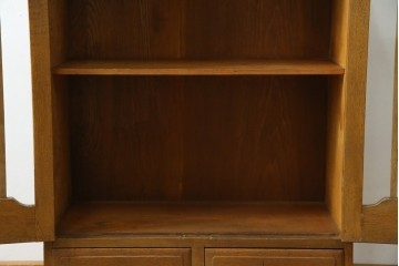 和製アンティーク　栓材　扉のデザインがお洒落な本箱　(R-078621)