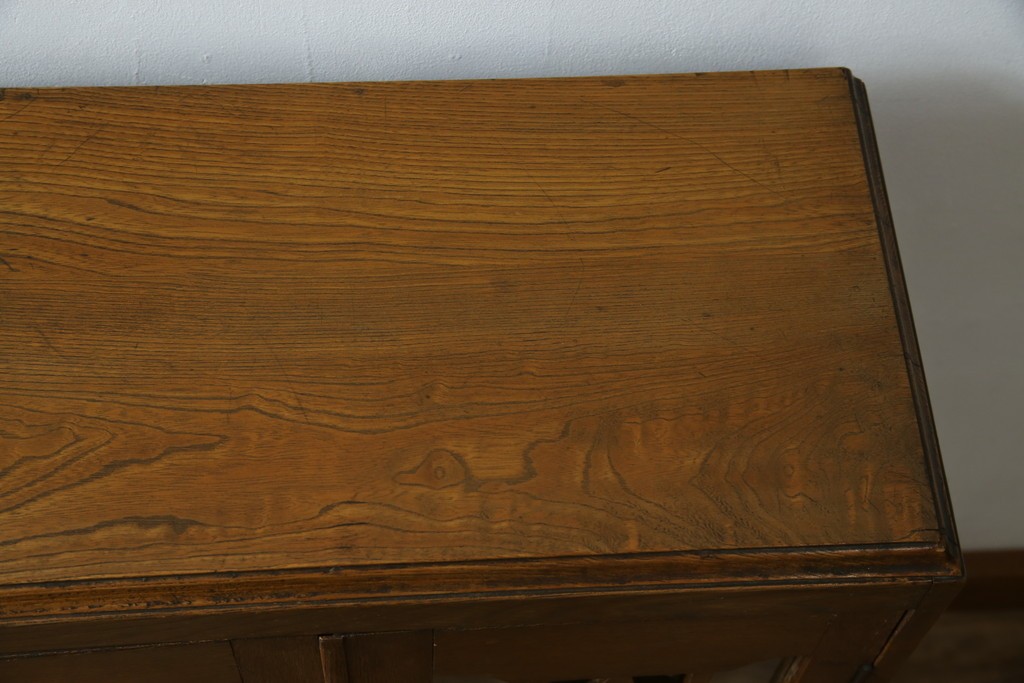 和製アンティーク　栓材　扉のデザインがお洒落な本箱　(R-078621)