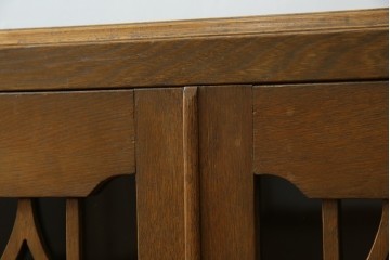 和製アンティーク　栓材　扉のデザインがお洒落な本箱　(R-078621)