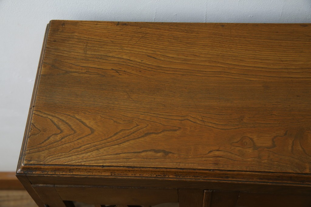 和製アンティーク　栓材　扉のデザインがお洒落な本箱　(R-078621)