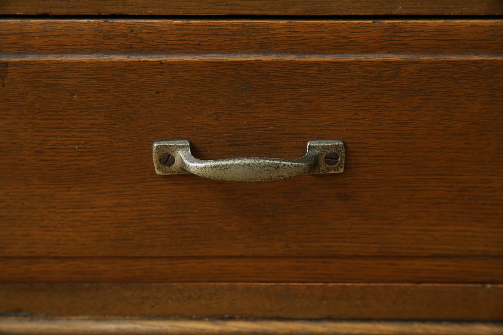 和製アンティーク　栓材　扉のデザインがお洒落な本箱　(R-078621)