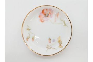 オールドノリタケ　NORITAKE　三越　ヤジロベー印　柔らかい色彩の花のデザインが可愛らしいミニプレート6枚セット(花、フラワー、小皿、豆皿、磁器、洋食器)(R-078631)