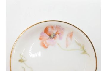 オールドノリタケ　NORITAKE　三越　ヤジロベー印　柔らかい色彩の花のデザインが可愛らしいミニプレート6枚セット(花、フラワー、小皿、豆皿、磁器、洋食器)(R-078631)