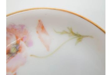 オールドノリタケ　NORITAKE　三越　ヤジロベー印　柔らかい色彩の花のデザインが可愛らしいミニプレート6枚セット(花、フラワー、小皿、豆皿、磁器、洋食器)(R-078631)