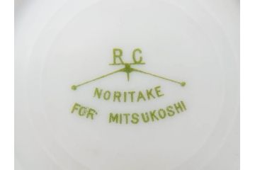 オールドノリタケ　NORITAKE　三越　ヤジロベー印　柔らかい色彩の花のデザインが可愛らしいミニプレート6枚セット(花、フラワー、小皿、豆皿、磁器、洋食器)(R-078631)