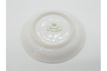 オールドノリタケ　NORITAKE　三越　ヤジロベー印　柔らかい色彩の花のデザインが可愛らしいミニプレート6枚セット(花、フラワー、小皿、豆皿、磁器、洋食器)(R-078631)