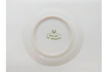 オールドノリタケ　NORITAKE　三越　ヤジロベー印　柔らかい色彩の花のデザインが可愛らしいミニプレート6枚セット(花、フラワー、小皿、豆皿、磁器、洋食器)(R-078631)