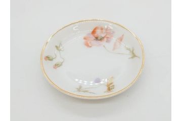 オールドノリタケ　NORITAKE　三越　ヤジロベー印　柔らかい色彩の花のデザインが可愛らしいミニプレート6枚セット(花、フラワー、小皿、豆皿、磁器、洋食器)(R-078631)