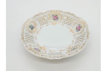 フランス　LIMOGES(リモージュ)　Georges Boyer(ジョルジュ ボワイエ)　バラの絵付けが上品なプレート5枚セット(薔薇、ローズ、磁器、金彩、深皿、小皿、洋食器)(R-078632)