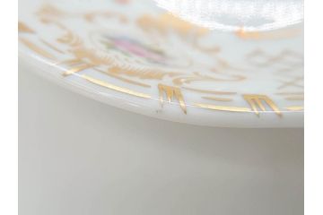 フランス　LIMOGES(リモージュ)　Georges Boyer(ジョルジュ ボワイエ)　バラの絵付けが上品なプレート5枚セット(薔薇、ローズ、磁器、金彩、深皿、小皿、洋食器)(R-078632)