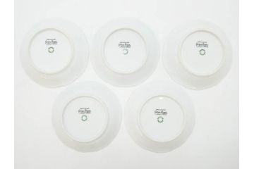 フランス　LIMOGES(リモージュ)　Georges Boyer(ジョルジュ ボワイエ)　バラの絵付けが上品なプレート5枚セット(薔薇、ローズ、磁器、金彩、深皿、小皿、洋食器)(R-078633)