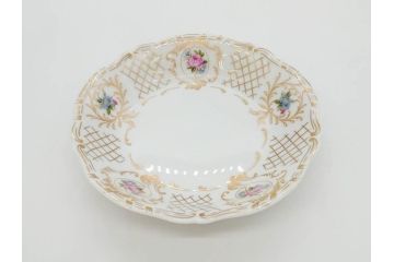 フランス　LIMOGES(リモージュ)　Georges Boyer(ジョルジュ ボワイエ)　バラの絵付けが上品なプレート5枚セット(薔薇、ローズ、磁器、金彩、深皿、小皿、洋食器)(R-078633)