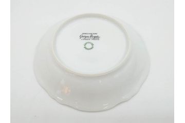 フランス　LIMOGES(リモージュ)　Georges Boyer(ジョルジュ ボワイエ)　バラの絵付けが上品なプレート5枚セット(薔薇、ローズ、磁器、金彩、深皿、小皿、洋食器)(R-078633)