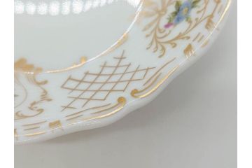 フランス　LIMOGES(リモージュ)　Georges Boyer(ジョルジュ ボワイエ)　バラの絵付けが上品なプレート5枚セット(薔薇、ローズ、磁器、金彩、深皿、小皿、洋食器)(R-078634)