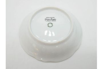 フランス　LIMOGES(リモージュ)　Georges Boyer(ジョルジュ ボワイエ)　バラの絵付けが上品なプレート5枚セット(薔薇、ローズ、磁器、金彩、深皿、小皿、洋食器)(R-078634)