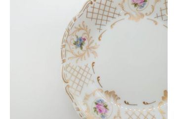 フランス　LIMOGES(リモージュ)　Georges Boyer(ジョルジュ ボワイエ)　バラの絵付けが上品なプレート5枚セット(薔薇、ローズ、磁器、金彩、深皿、小皿、洋食器)(R-078635)