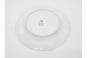 フランス　BERNARDAUD(ベルナルド)　LIMOGES(リモージュ)　マリー・テレーズ　細かな花のガーランドが装飾された優雅なプレート3枚セット(MARIE THERESE、リボン、花、フラワー、金彩、大皿、磁器、洋食器)(R-078636)