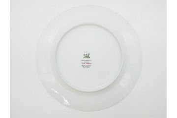 フランス　BERNARDAUD(ベルナルド)　LIMOGES(リモージュ)　マリー・テレーズ　細かな花のガーランドが装飾された優雅なプレート3枚セット(MARIE THERESE、リボン、花、フラワー、金彩、大皿、磁器、洋食器)(R-078636)