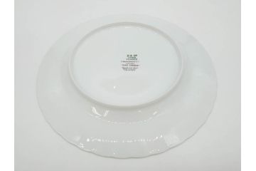 フランス　BERNARDAUD(ベルナルド)　LIMOGES(リモージュ)　マリー・テレーズ　細かな花のガーランドが装飾された優雅なプレート3枚セット(MARIE THERESE、リボン、花、フラワー、金彩、大皿、磁器、洋食器)(R-078636)