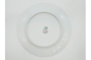 フランス　BERNARDAUD(ベルナルド)　LIMOGES(リモージュ)　マリー・テレーズ　細かな花のガーランドが装飾された優雅なプレート3枚セット(MARIE THERESE、リボン、花、フラワー、金彩、大皿、磁器、洋食器)(R-078636)
