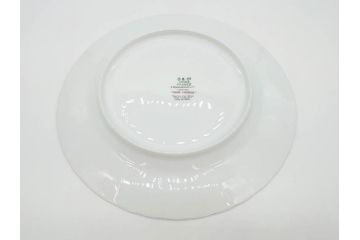 フランス　BERNARDAUD(ベルナルド)　LIMOGES(リモージュ)　マリー・テレーズ　細かな花のガーランドが装飾された優雅なプレート3枚セット(MARIE THERESE、リボン、花、フラワー、金彩、大皿、磁器、洋食器)(R-078636)