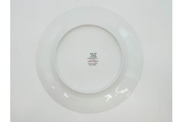 フランス　BERNARDAUD(ベルナルド)　LIMOGES(リモージュ)　マリー・テレーズ　細かな花のガーランドが装飾された優雅なプレート3枚セット(MARIE THERESE、リボン、花、フラワー、金彩、大皿、磁器、洋食器)(R-078636)