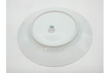フランス　BERNARDAUD(ベルナルド)　LIMOGES(リモージュ)　マリー・テレーズ　細かな花のガーランドが装飾された優雅なプレート3枚セット(MARIE THERESE、リボン、花、フラワー、金彩、中皿、大皿、磁器、洋食器)(R-078637)