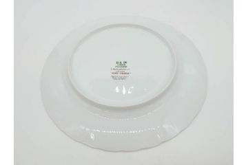 フランス　BERNARDAUD(ベルナルド)　LIMOGES(リモージュ)　マリー・テレーズ　細かな花のガーランドが装飾された優雅なプレート4枚セット(MARIE THERESE、リボン、花、フラワー、金彩、中皿、磁器、洋食器)(R-078638)