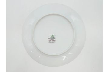フランス　BERNARDAUD(ベルナルド)　LIMOGES(リモージュ)　マリー・テレーズ　細かな花のガーランドが装飾された優雅なプレート4枚セット(MARIE THERESE、リボン、花、フラワー、金彩、中皿、磁器、洋食器)(R-078638)