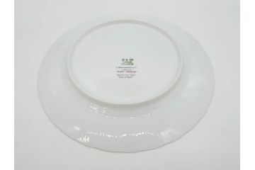 フランス　BERNARDAUD(ベルナルド)　LIMOGES(リモージュ)　マリー・テレーズ　細かな花のガーランドが装飾された優雅なプレート4枚セット(MARIE THERESE、リボン、花、フラワー、金彩、中皿、磁器、洋食器)(R-078638)