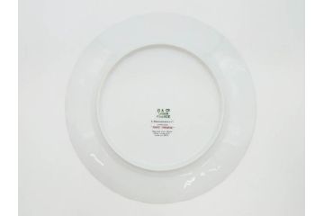 フランス　BERNARDAUD(ベルナルド)　LIMOGES(リモージュ)　マリー・テレーズ　細かな花のガーランドが装飾された優雅なプレート4枚セット(MARIE THERESE、リボン、花、フラワー、金彩、中皿、磁器、洋食器)(R-078638)