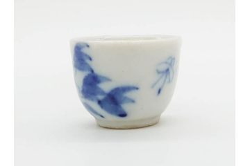 江戸〜明治期　古伊万里　雛道具　繊細に絵付けされたミニチュア和食器15点セット(染付、和食器、和皿、豆皿、変形皿、磁器、ひな祭り、ままごと、湯呑)(R-078641)