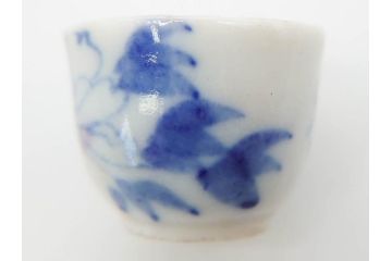 江戸〜明治期　古伊万里　雛道具　繊細に絵付けされたミニチュア和食器15点セット(染付、和食器、和皿、豆皿、変形皿、磁器、ひな祭り、ままごと、湯呑)(R-078641)