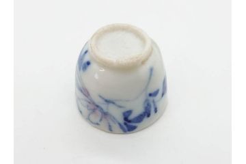 江戸〜明治期　古伊万里　雛道具　繊細に絵付けされたミニチュア和食器15点セット(染付、和食器、和皿、豆皿、変形皿、磁器、ひな祭り、ままごと、湯呑)(R-078641)