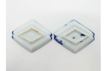 江戸〜明治期　古伊万里　雛道具　繊細に絵付けされたミニチュア和食器15点セット(染付、和食器、和皿、豆皿、変形皿、磁器、ひな祭り、ままごと、湯呑)(R-078641)