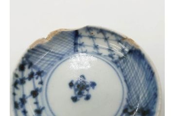 江戸〜明治期　古伊万里　雛道具　繊細に絵付けされたミニチュア和食器15点セット(染付、和食器、和皿、豆皿、変形皿、磁器、ひな祭り、ままごと、湯呑)(R-078641)