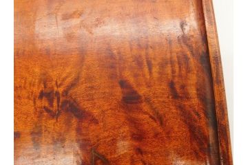 ビンテージ　大正〜昭和初期　彫刻　栃の木(トチノキ)　紅葉のワンポイントが魅力的な角盆(もみじ、ヴィンテージ、トレイ、トレー、お盆)(R-078644)