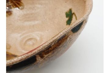 時代物　乾山銘　茶碗　約22cm　7.2寸　瓢箪のデザインが目を引く菓子器(尾形乾山、お茶碗、茶陶、茶道具、直物、和食器、七寸二分、共箱付き)(R-078645)