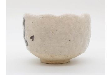矢野景川　志野茶碗　約12cm　3.9寸　素朴で温かみを感じる抹茶碗(茶器、茶道具、茶陶、三寸九分、和食器、共箱付き)(R-078647)