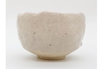 矢野景川　志野茶碗　約12cm　3.9寸　素朴で温かみを感じる抹茶碗(茶器、茶道具、茶陶、三寸九分、和食器、共箱付き)(R-078647)