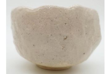 矢野景川　志野茶碗　約12cm　3.9寸　素朴で温かみを感じる抹茶碗(茶器、茶道具、茶陶、三寸九分、和食器、共箱付き)(R-078647)