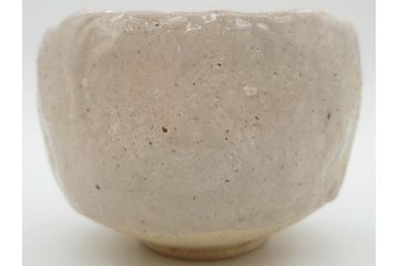 矢野景川　志野茶碗　約12cm　3.9寸　素朴で温かみを感じる抹茶碗(茶器、茶道具、茶陶、三寸九分、和食器、共箱付き)(R-078647)