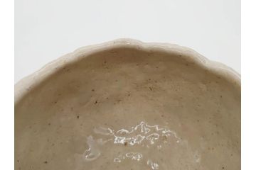矢野景川　志野茶碗　約12cm　3.9寸　素朴で温かみを感じる抹茶碗(茶器、茶道具、茶陶、三寸九分、和食器、共箱付き)(R-078647)