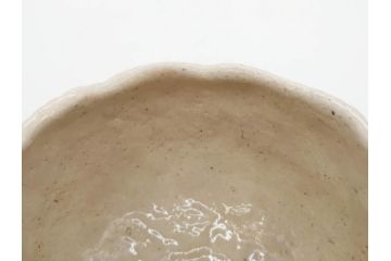 矢野景川　志野茶碗　約12cm　3.9寸　素朴で温かみを感じる抹茶碗(茶器、茶道具、茶陶、三寸九分、和食器、共箱付き)(R-078647)