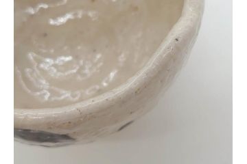 矢野景川　志野茶碗　約12cm　3.9寸　素朴で温かみを感じる抹茶碗(茶器、茶道具、茶陶、三寸九分、和食器、共箱付き)(R-078647)