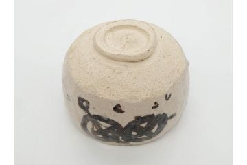 矢野景川　志野茶碗　約12cm　3.9寸　素朴で温かみを感じる抹茶碗(茶器、茶道具、茶陶、三寸九分、和食器、共箱付き)(R-078647)
