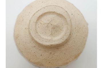 矢野景川　志野茶碗　約12cm　3.9寸　素朴で温かみを感じる抹茶碗(茶器、茶道具、茶陶、三寸九分、和食器、共箱付き)(R-078647)